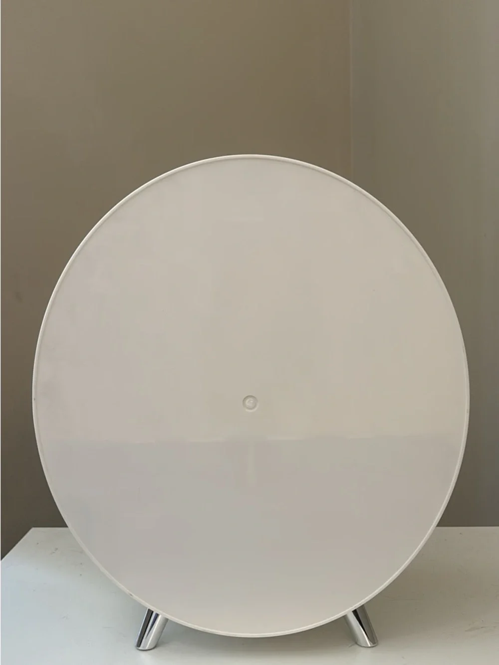 Gray Round Organizer with Drawers